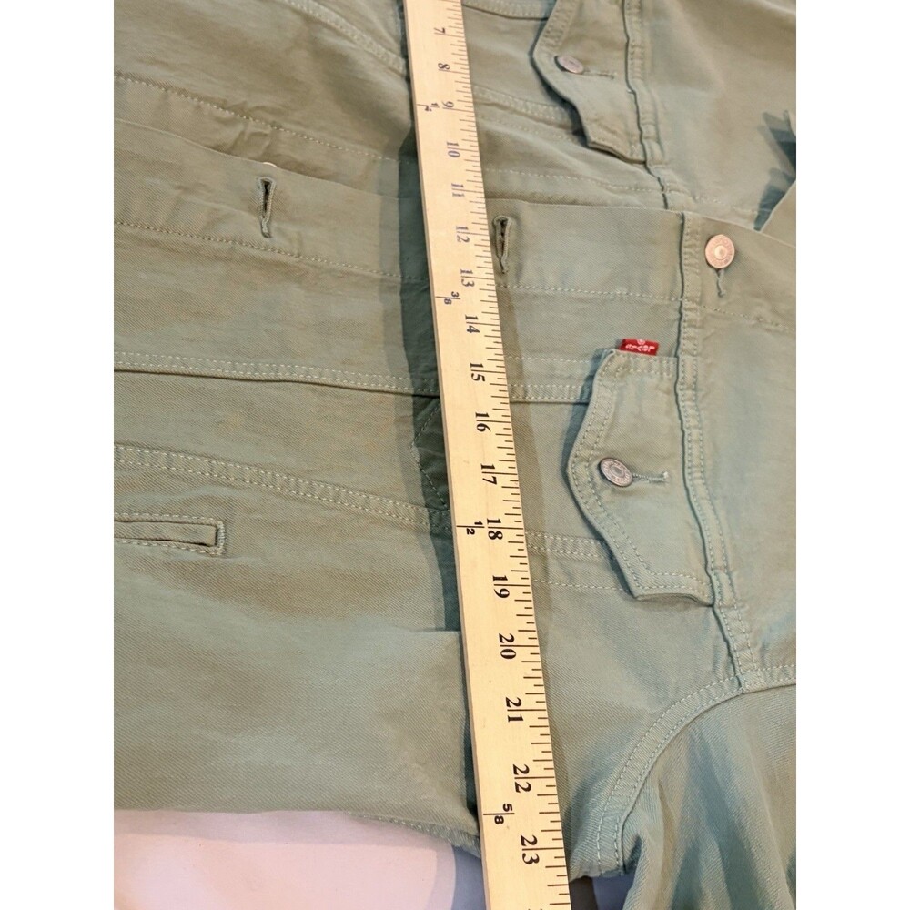 Levi’s Men’s Trucker Jacket Large Sage Green Denim Button Front Red Tab L - Picture 9 of 10